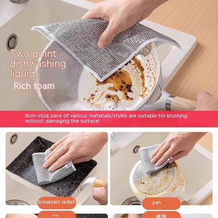 Steel Wire Ball Cloth Kitchen Cleaning Dishcloth