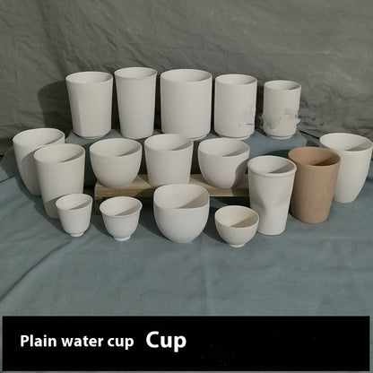 Plain Blank Cup Tea Cup Underglaze Color High White Clay Pottery Diy