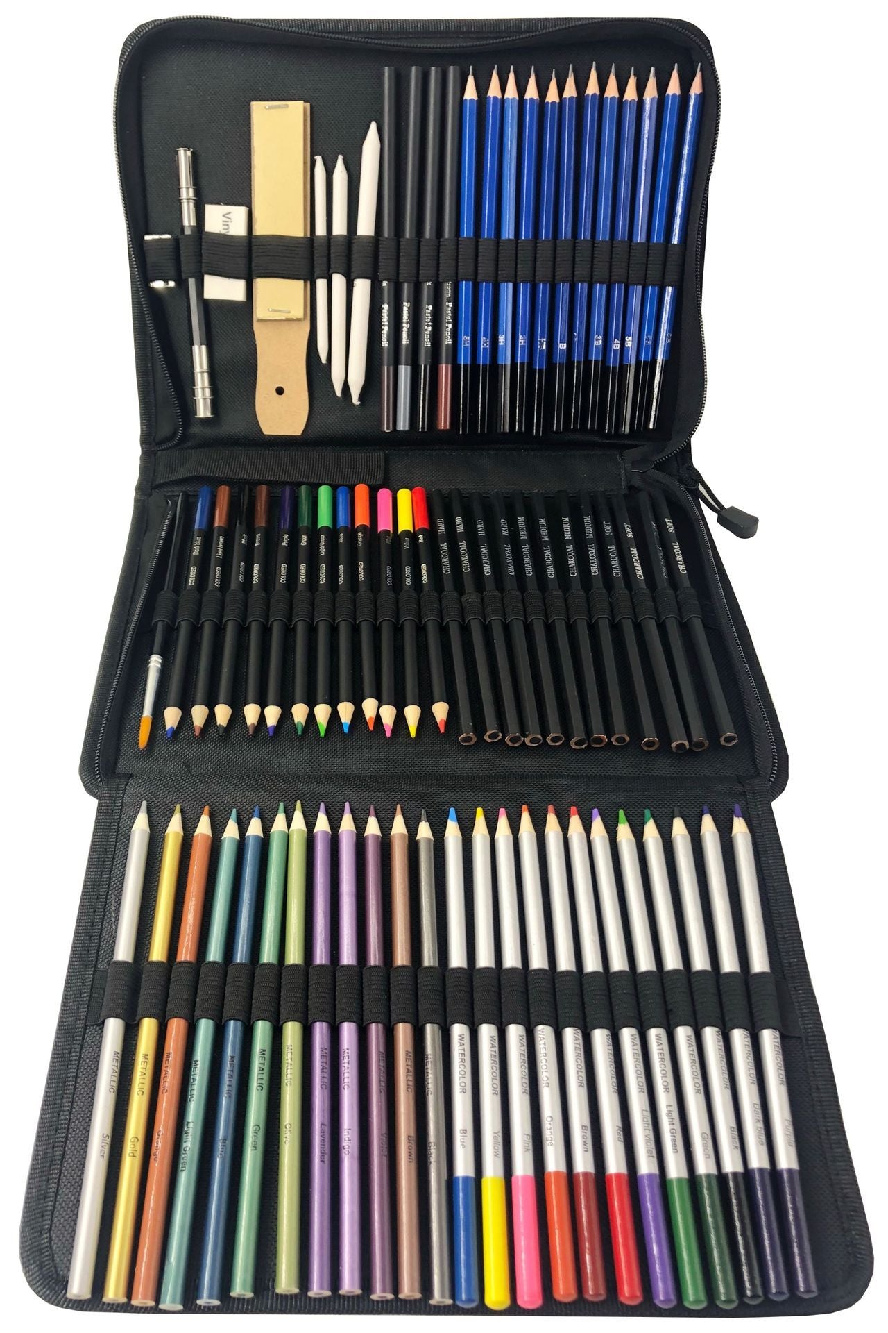 Sketch Drawing Color Pencil Set Charcoal Art Brush Set 72 Piece Painting Set