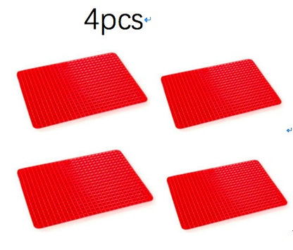 Non-Stick Silicone Pyramid Cooking Mat, Baking Mat With Grid Versatile Oven BBQ Heat-Resistant Mat Kitchen Tools Kitchen Gadgets