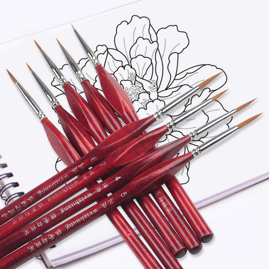 6Pcs/Set Paint By Numbers Brushes Extra Fine Detail Paint