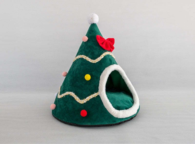 Christmas hat pet bed nest