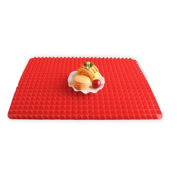 Non-Stick Silicone Pyramid Cooking Mat, Baking Mat With Grid Versatile Oven BBQ Heat-Resistant Mat Kitchen Tools Kitchen Gadgets