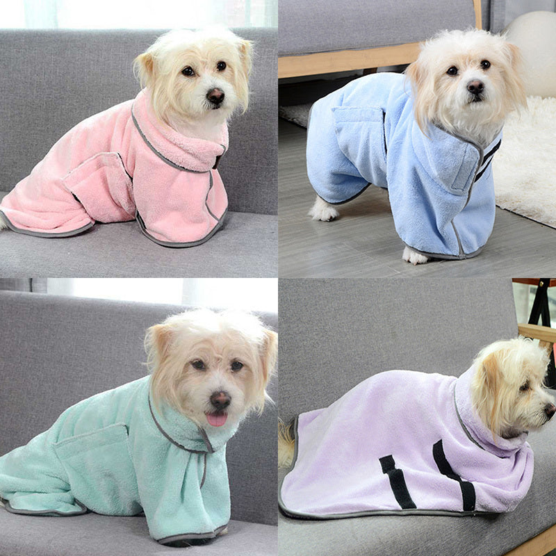 Quick-drying Bathrobe Towel For Dogs Cats Microfiber Absorbent