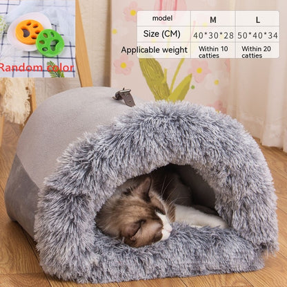 New Splice Portable Pet Nest Autumn And Winter Warm Dog Nest Moisture-proof Long Fur Cat Nest Cross Border