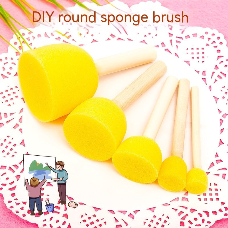 Children's Art Round Sponge Paint Brush Seal Tool