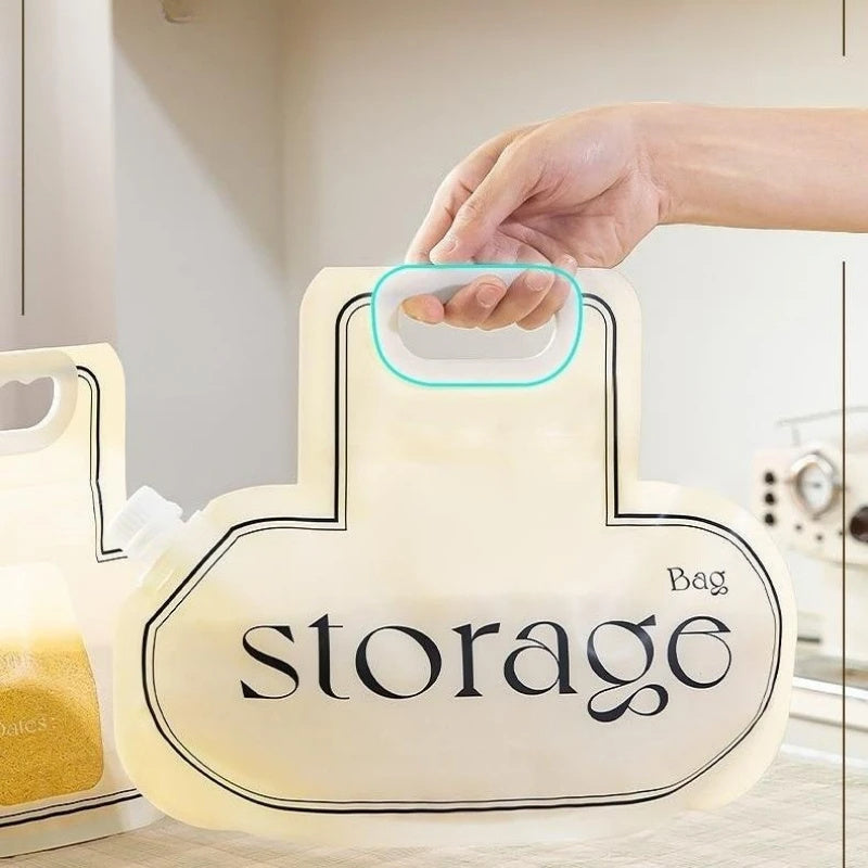 Grain Storage Bag Large Diameter Good Sealing Save Space Food Grade PE Material Rice Wheat Beans Household Kitchen Storage Tools Kitchen Gadgets