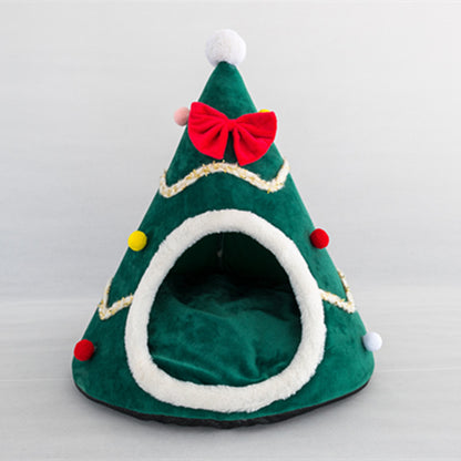 Christmas hat pet bed nest