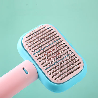 Pet Cat Dog Hair Brush - Massage Comb Open-Knot Brush Grooming Cleaning Tool Stainless Steel Comb