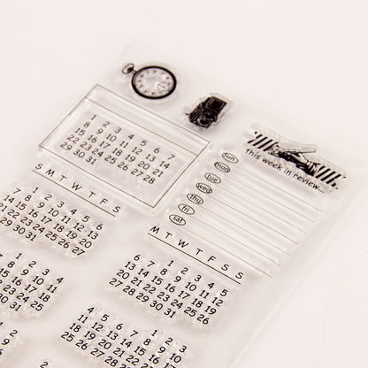 Transparent Seal Stamp Perpetual Calendar