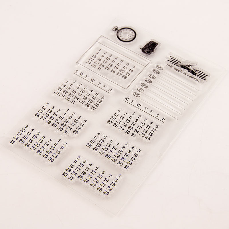 Transparent Seal Stamp Perpetual Calendar