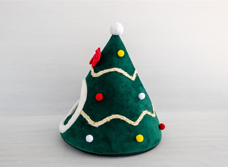 Christmas hat pet bed nest