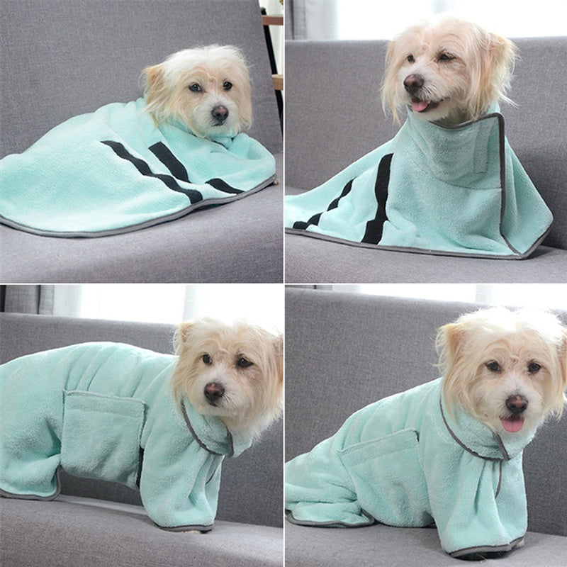 Quick-drying Bathrobe Towel For Dogs Cats Microfiber Absorbent