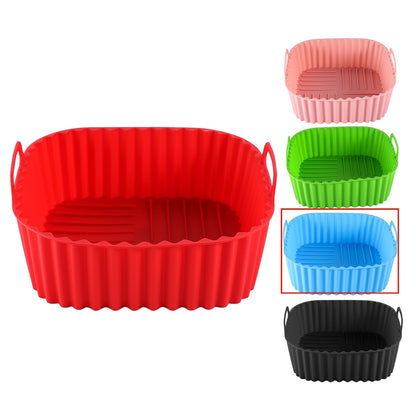 Multicolor Edible Silicon Square Air Fryer Tray Suitable For Air Fryer