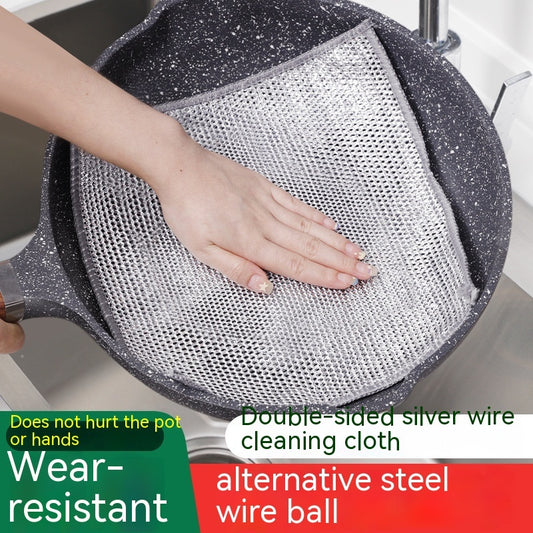 Steel Wire Ball Cloth Kitchen Cleaning Dishcloth