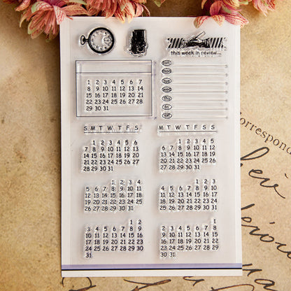 Transparent Seal Stamp Perpetual Calendar