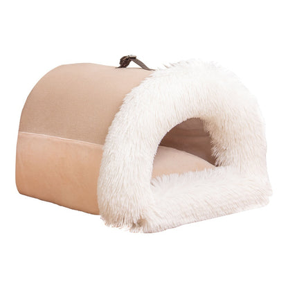 New Splice Portable Pet Nest Autumn And Winter Warm Dog Nest Moisture-proof Long Fur Cat Nest Cross Border