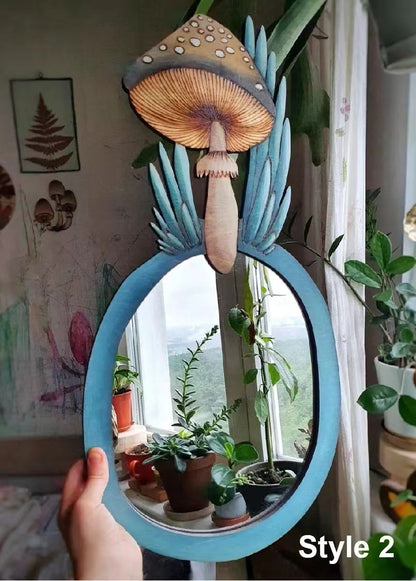 Mushroom Forest Mirror Home Garden Decoration