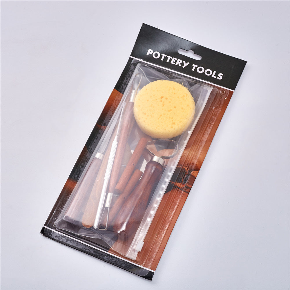 Pottery Clay Art Supplies Red 9 Piece Suit Pottery Diy Tools