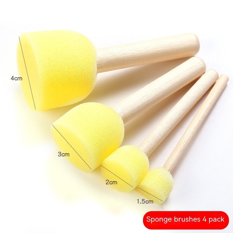 Children's Art Round Sponge Paint Brush Seal Tool