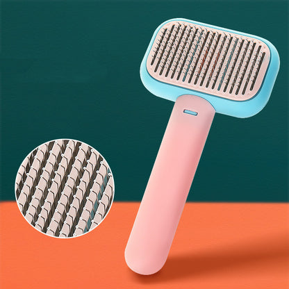 Pet Cat Dog Hair Brush - Massage Comb Open-Knot Brush Grooming Cleaning Tool Stainless Steel Comb