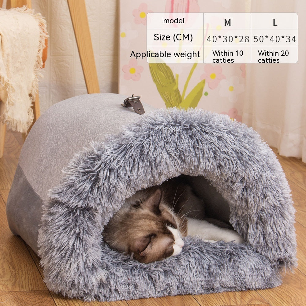 New Splice Portable Pet Nest Autumn And Winter Warm Dog Nest Moisture-proof Long Fur Cat Nest Cross Border