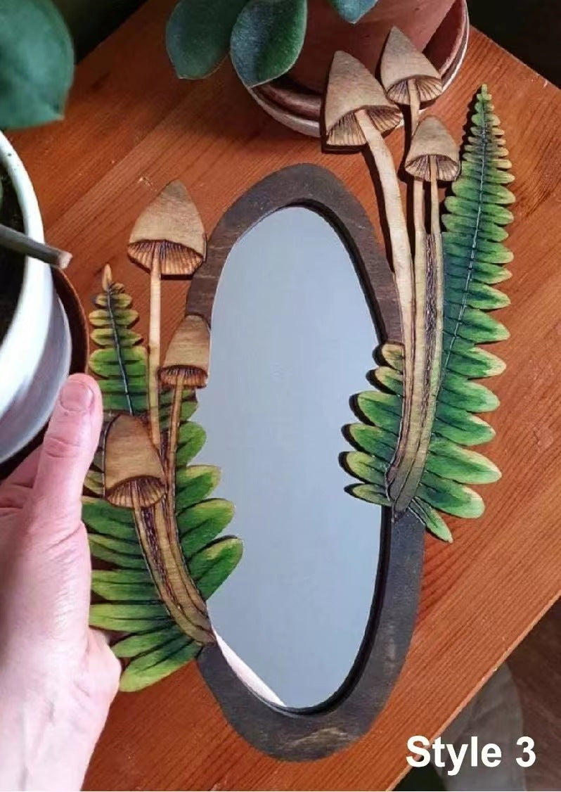 Mushroom Forest Mirror Home Garden Decoration